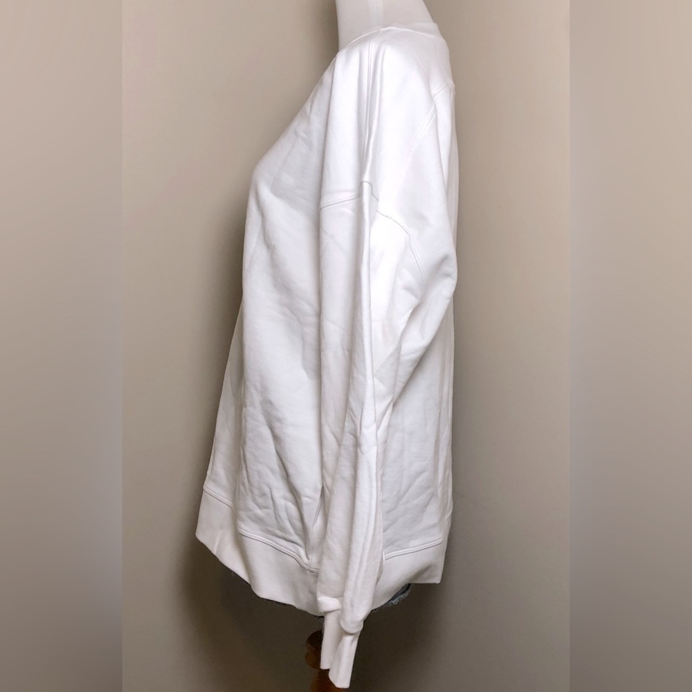 NWT Lululemon Perfectly Oversized White Crew Sweatshirt,Size-10 - Picture 5 of 11